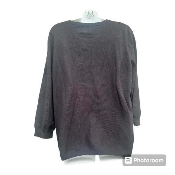 Ruby Rd. sweater Black with embellishments. Size 1X - Picture 2 of 15